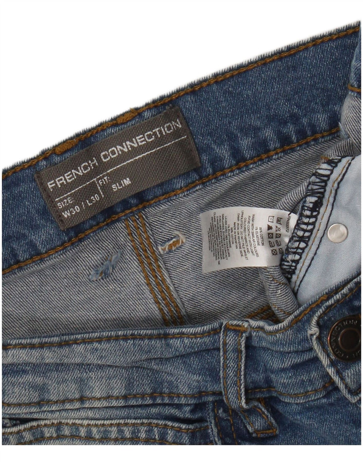 Jeans slim da uomo French Connection W30 L30 cotone blu