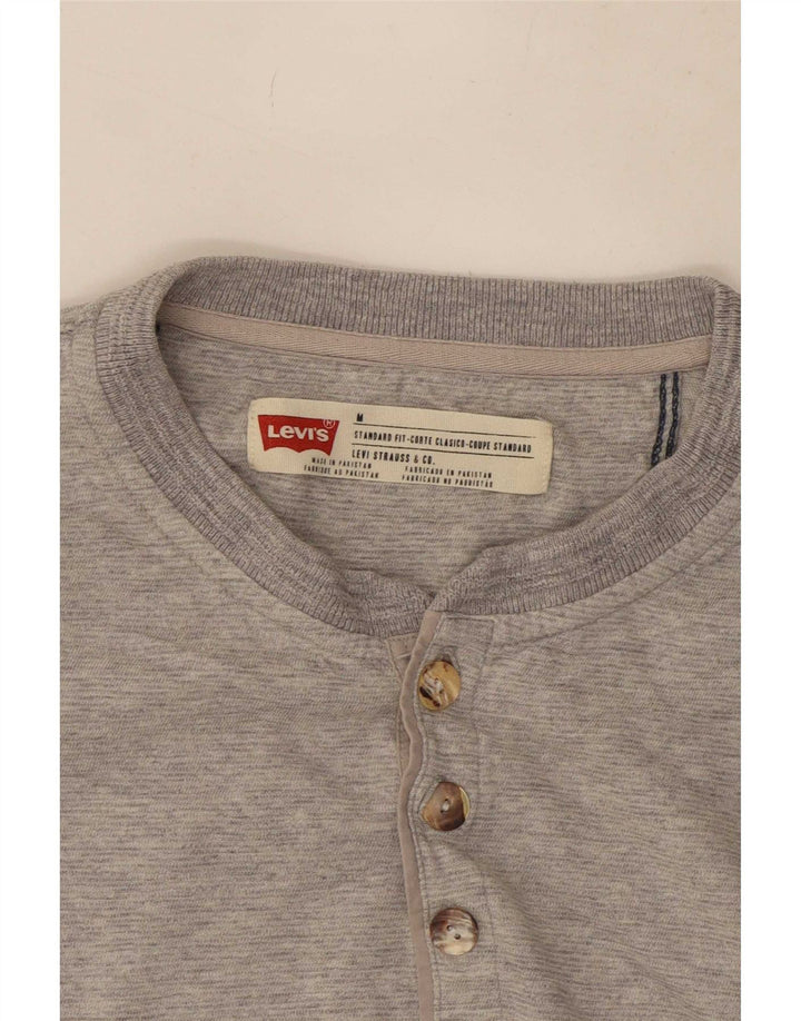Levi's Maglia da uomo con vestibilità standard, manica lunga, grigio medio chiazzato
