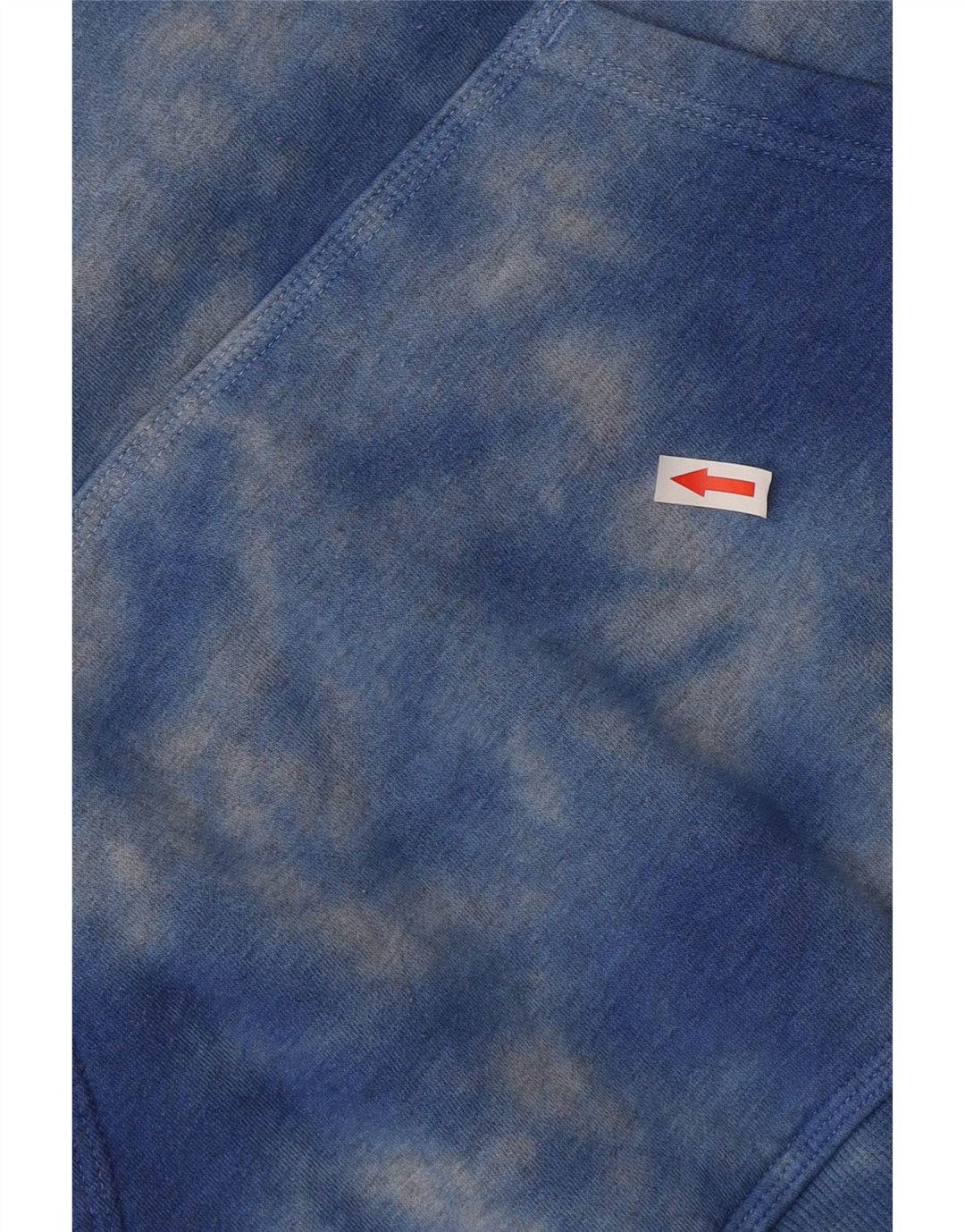 Felpa con cappuccio da uomo Champion in cotone tie dye blu medio
