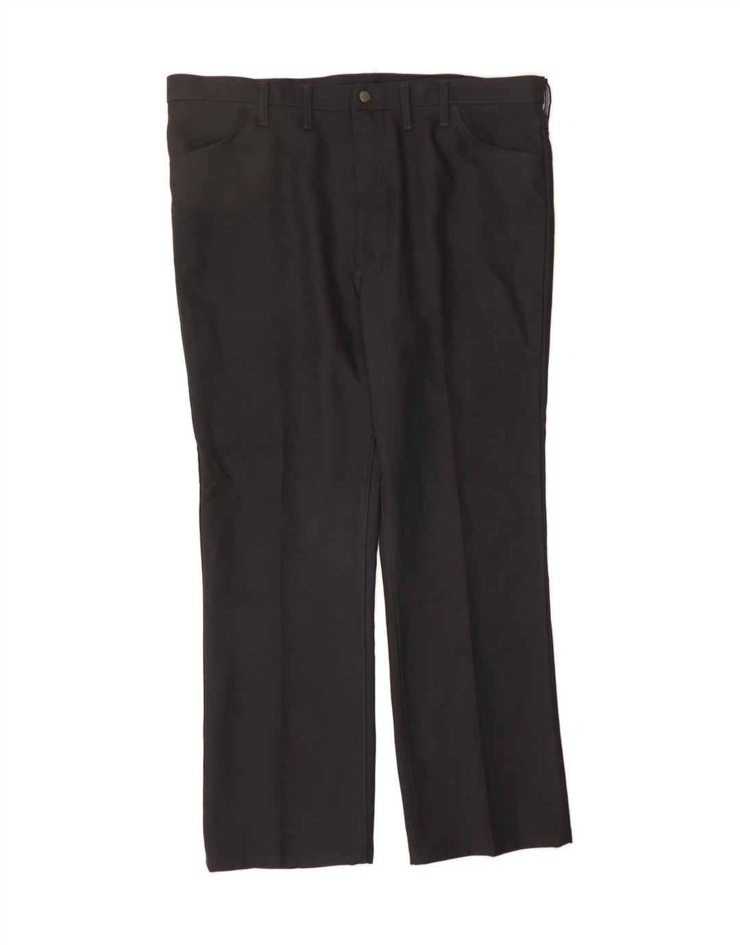 WRANGLER Mens Straight Casual Trousers W44 L32 Black Polyester Vintage Wrangler and Second-Hand Wrangler from Messina Hembry 