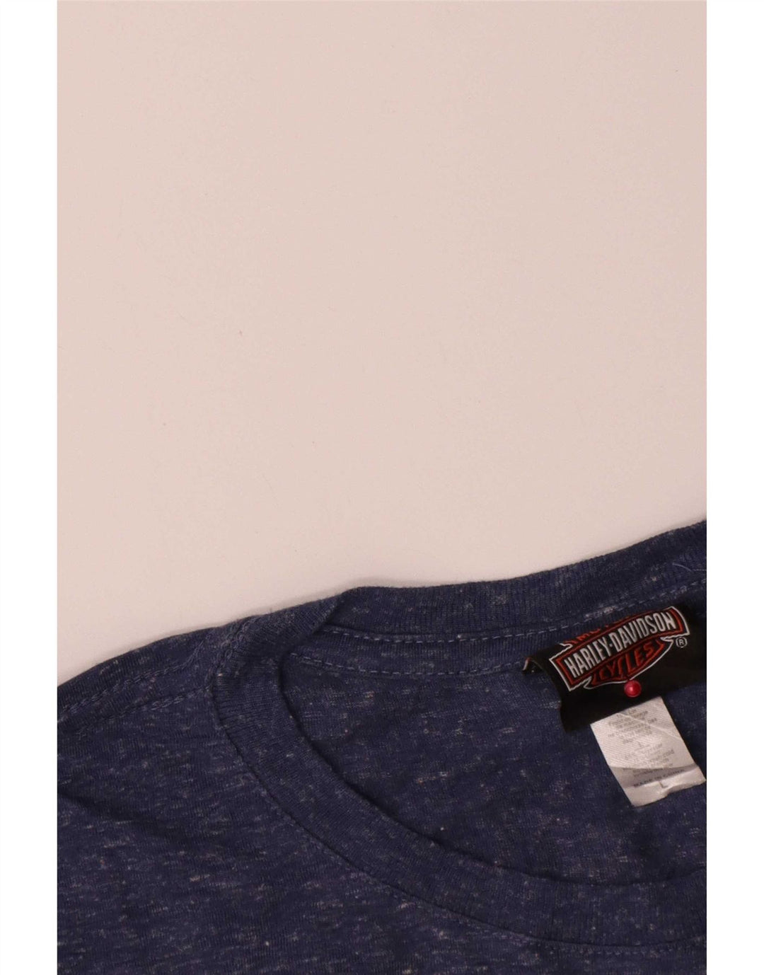 Maglietta grafica da donna Harley Davidson a maniche lunghe UK 14 Large Blu Navy