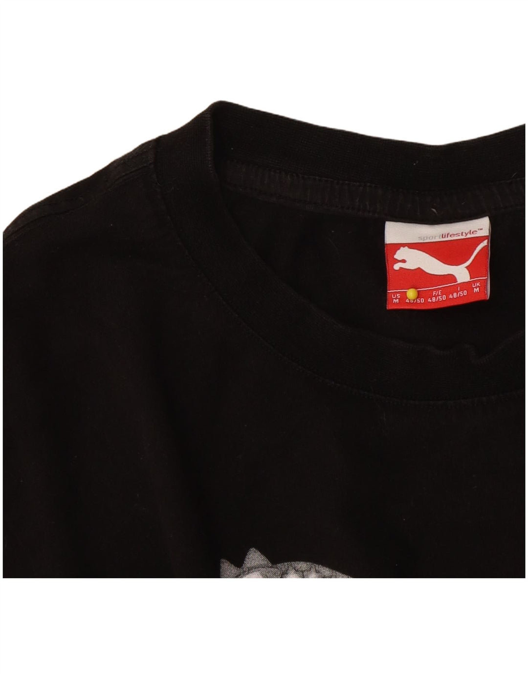 T-shirt grafica da uomo Puma Top color block nero medio