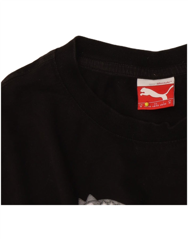 T-shirt grafica da uomo Puma Top color block nero medio