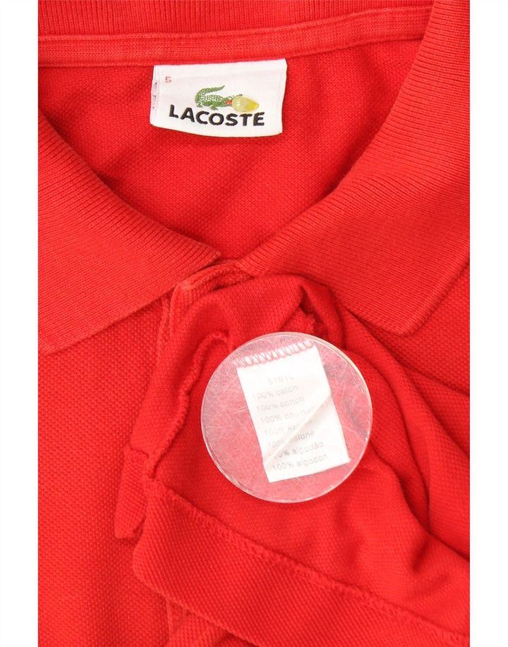 Polo da uomo Lacoste taglia 5 grande in cotone rosso