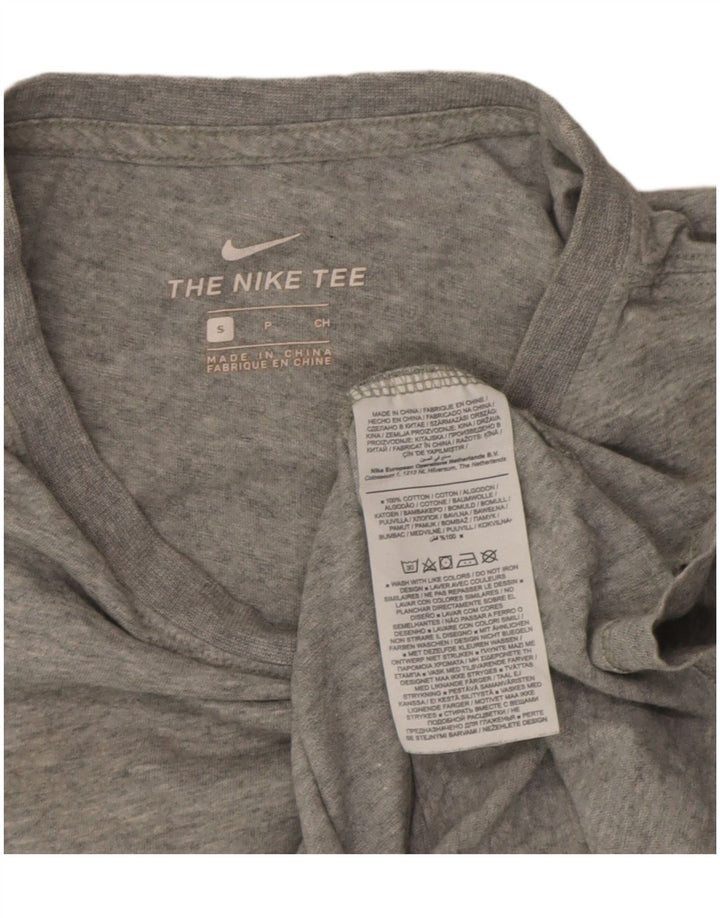 T-shirt Nike da uomo Top Small in cotone chiazzato grigio