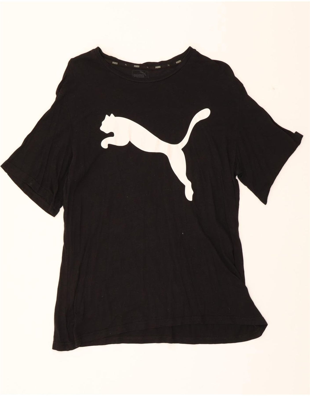 PUMA Womens Graphic T-Shirt Top UK 14 Large Black Vintage Puma and Second-Hand Puma from Messina Hembry 