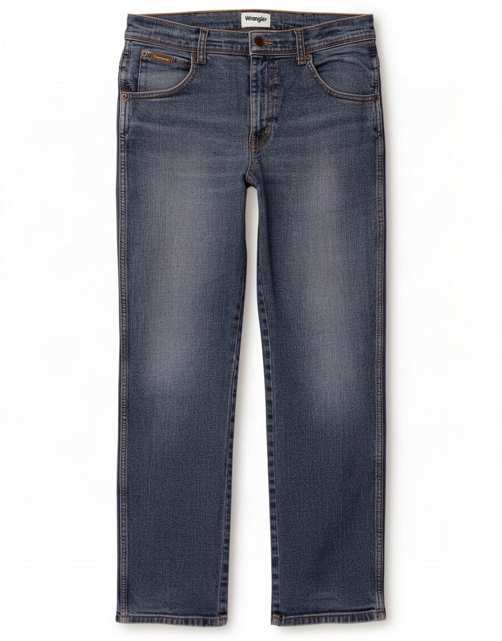 Jeans dritti da uomo Wrangler Texas W32 L30 cotone blu
