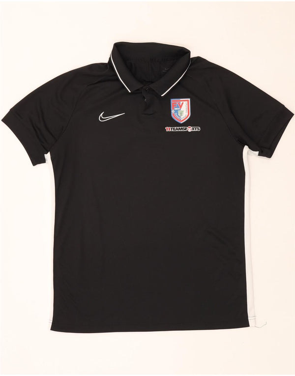 Polo grafica da uomo NIKE XL in poliestere color block nero