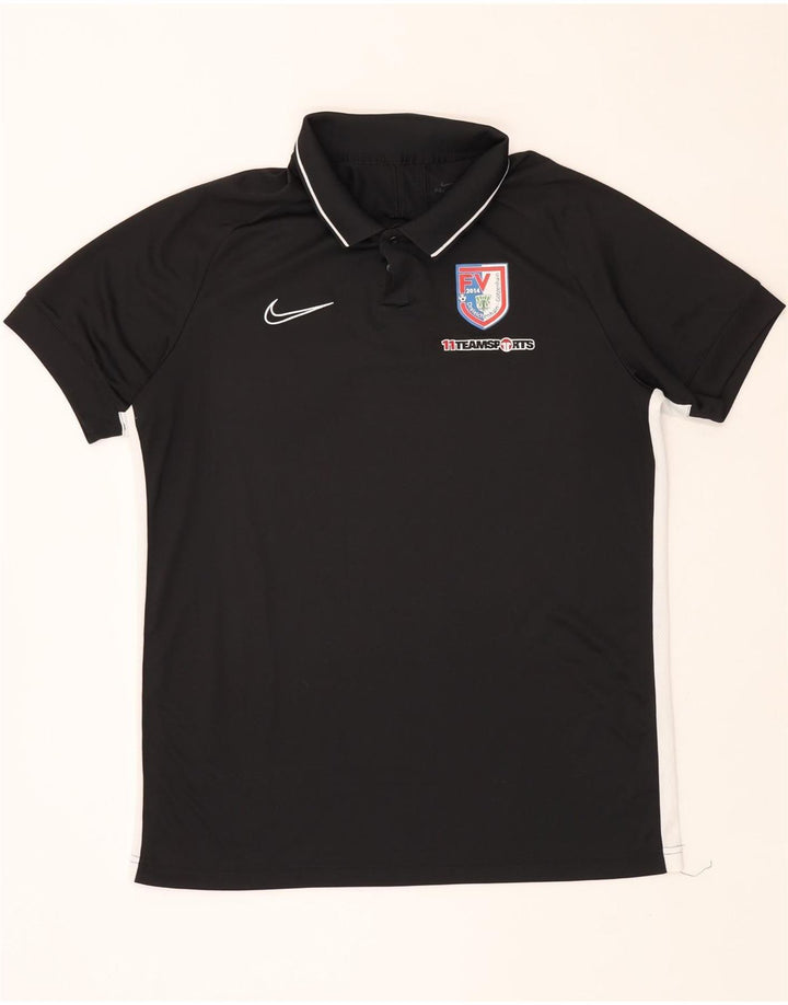 Polo grafica da uomo NIKE XL in poliestere color block nero