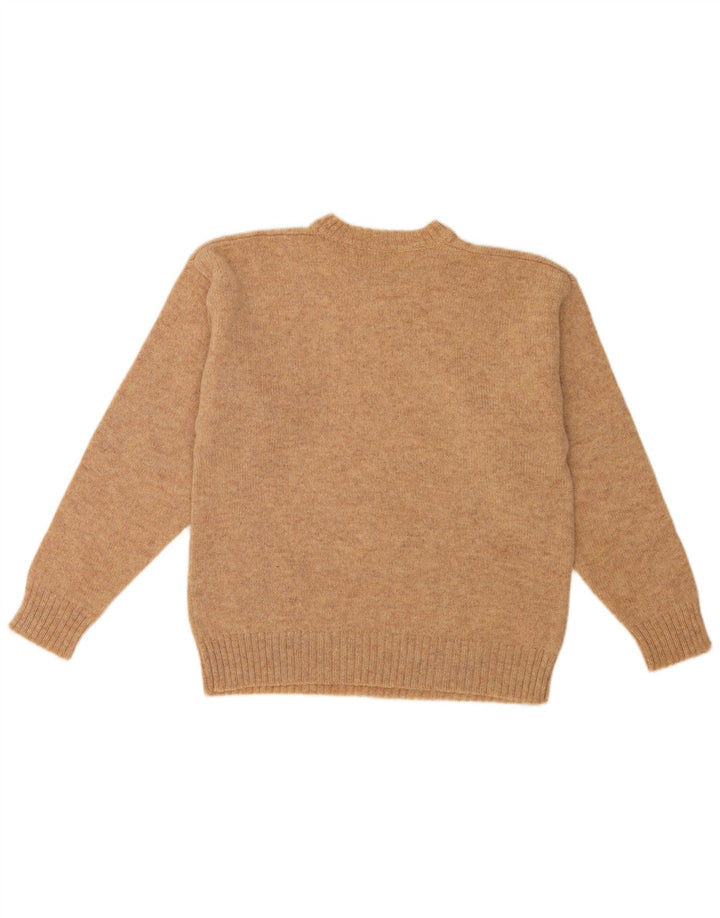 Maglione maglione girocollo da uomo Fila IT 50 lana screziata marrone medio