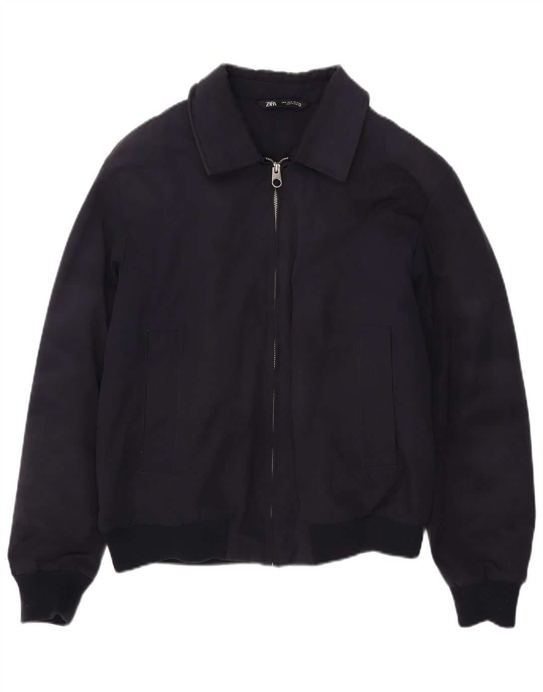 Giubbotto bomber da uomo Zara UK 38 poliestere blu navy medio