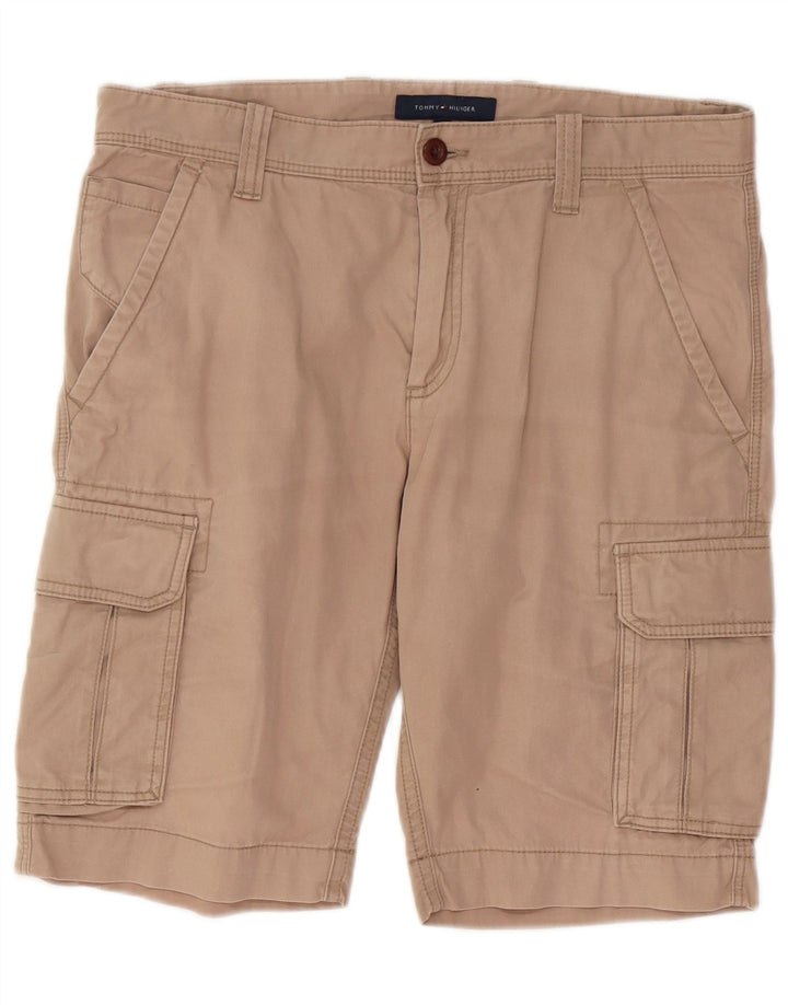 Pantaloncini cargo da uomo Tommy Hilfiger W32 cotone beige medio