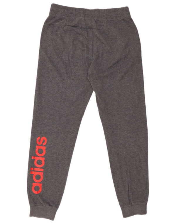 Pantaloni da tuta con grafica Adidas da donna Joggers UK 8/10 Small Cotone grigio