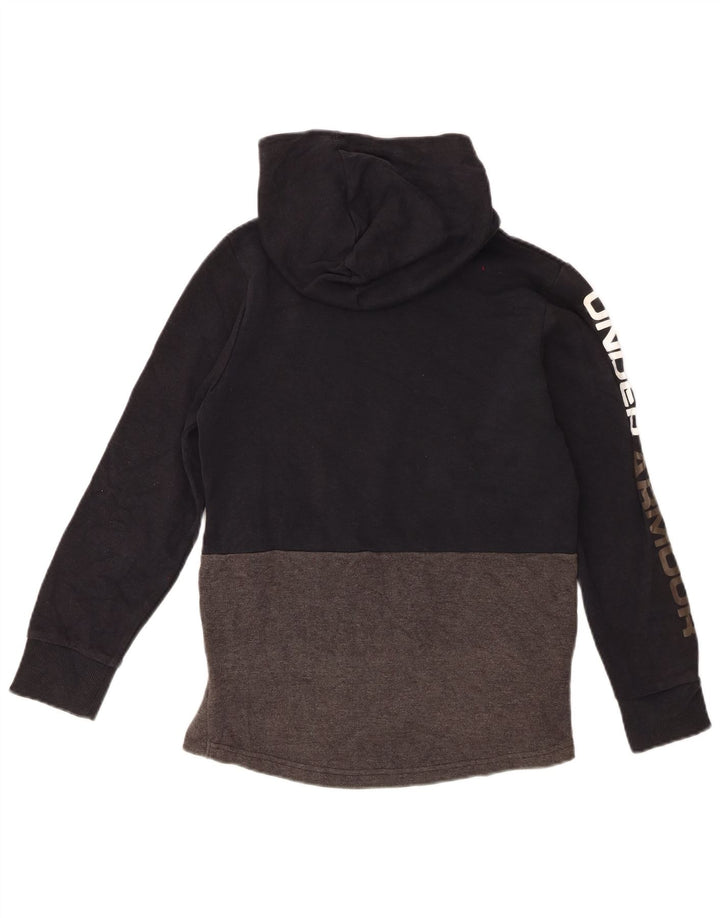 Felpa con cappuccio grafica da bambino Under Armour 9-10 anni Colorblock grigio medio