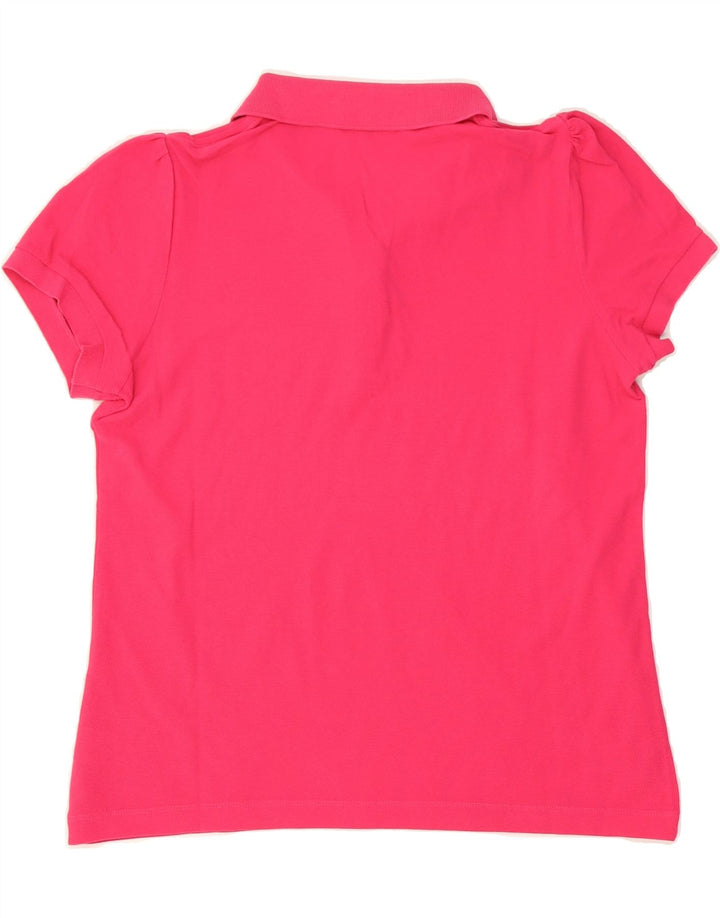 LACOSTE Womens Polo Shirt UK 14 Medium Pink Cotton Vintage Lacoste and Second-Hand Lacoste from Messina Hembry 