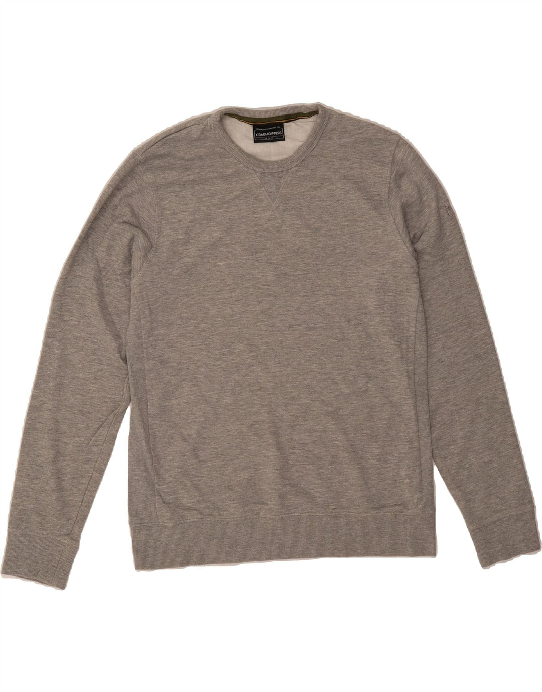 CRAGHOPPERS Mens Sweatshirt Jumper Medium Grey Cotton Vintage CRAGHOPPERS and Second-Hand CRAGHOPPERS from Messina Hembry 