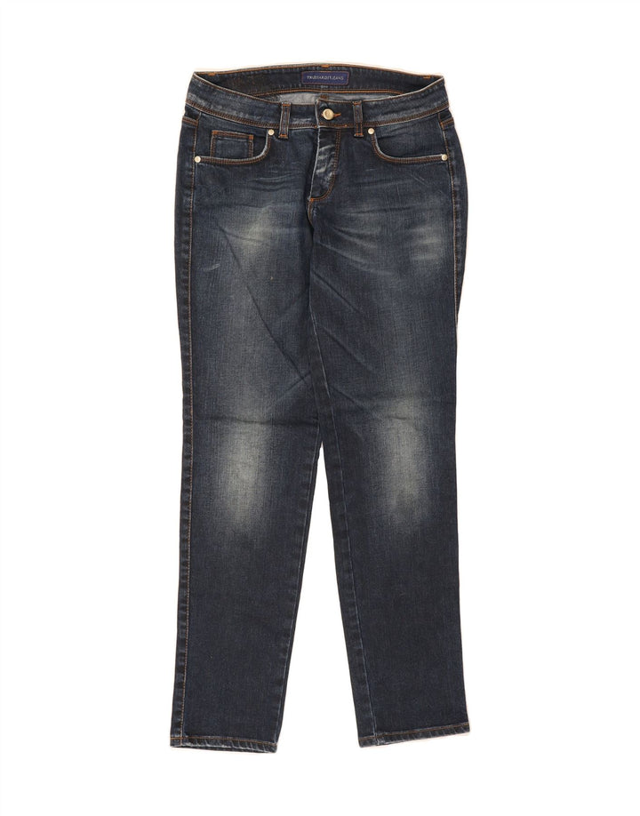 TRUSSARDI Womens Slim Jeans W27 L30 Navy Blue Cotton Vintage Trussardi and Second-Hand Trussardi from Messina Hembry 