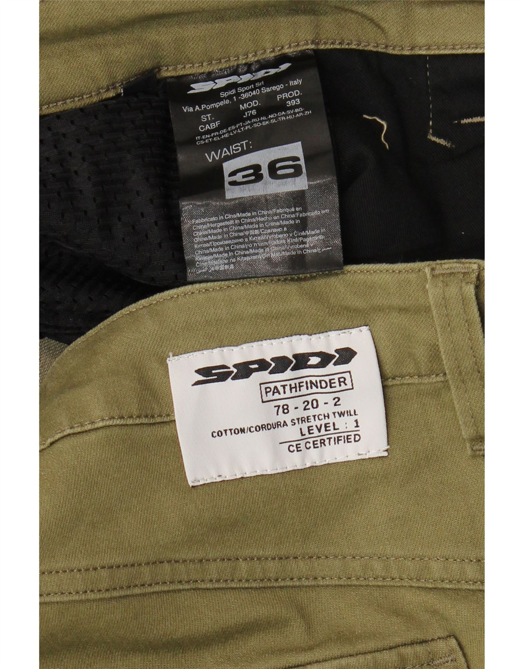 Pantaloni cargo slim da uomo Spidi W36 L33 cotone kaki