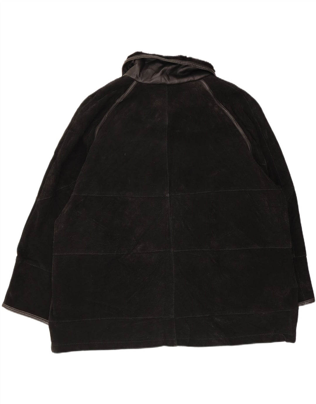 Giacca in pelle scamosciata da donna Neuville UK 26/28 5XL Pelle nera