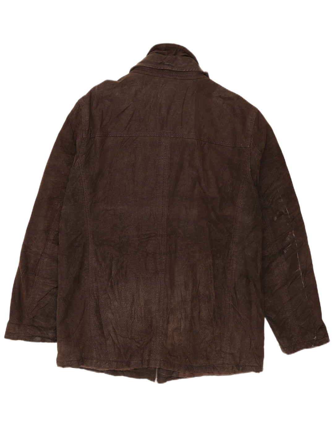 Cappotto giacca a vento in pelle da uomo Angelo Litrico UK 42 XL Nero classico