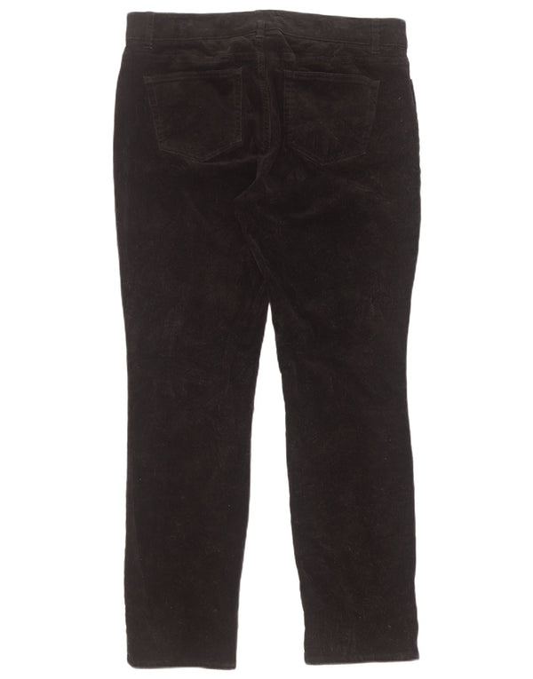 Pantaloni slim da donna in velluto a coste Chaps US 12 Large W34 L30 cotone nero
