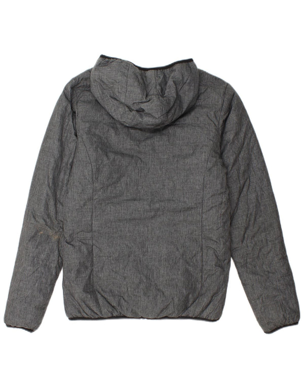 Ellesse Womens Oversized Hooded Reversible Padded Jacket UK 10 Small Grey