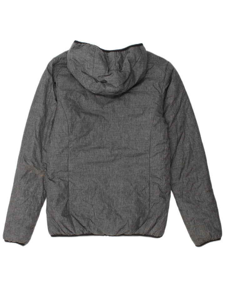 Giacca imbottita reversibile con cappuccio oversize da donna Ellesse UK 10 piccola grigia