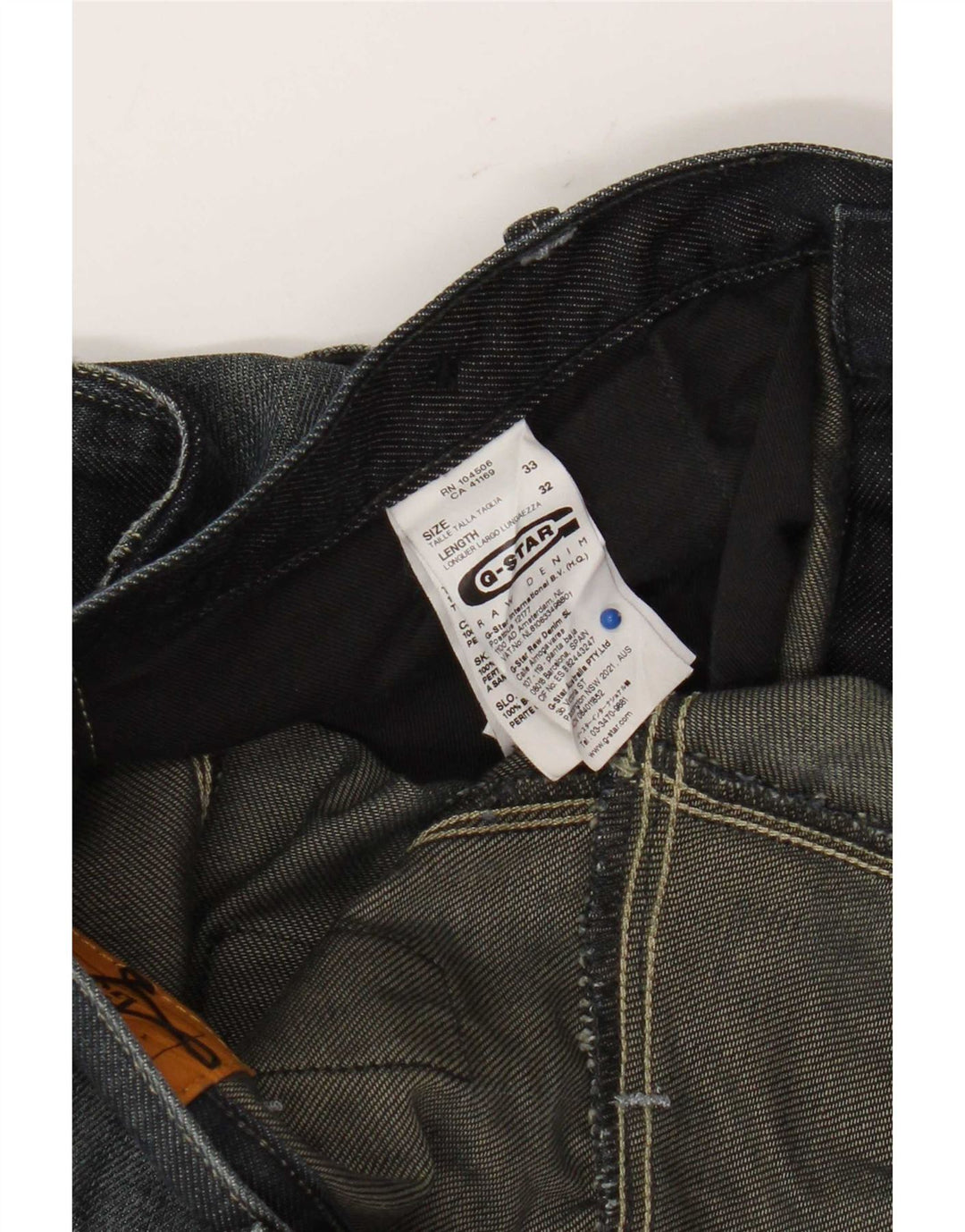 Jeans dritti cargo da uomo G-Star W33 L32 cotone blu navy