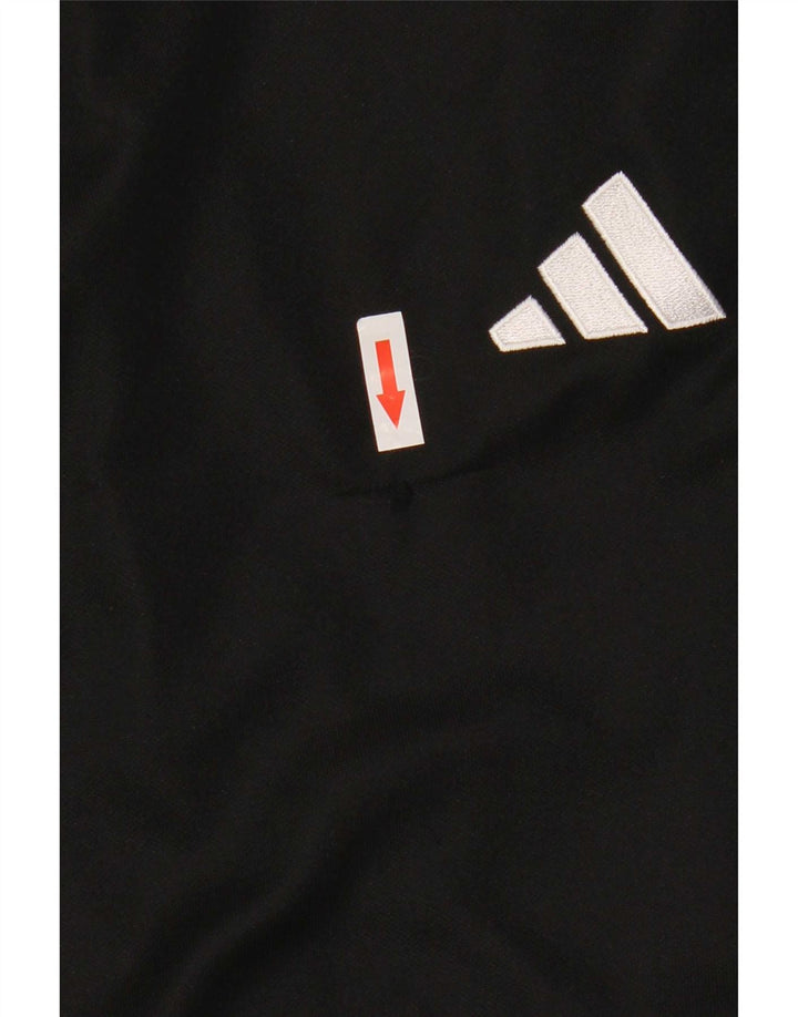 Pantaloni da tuta Adidas da uomo slim fit grandi in poliestere nero