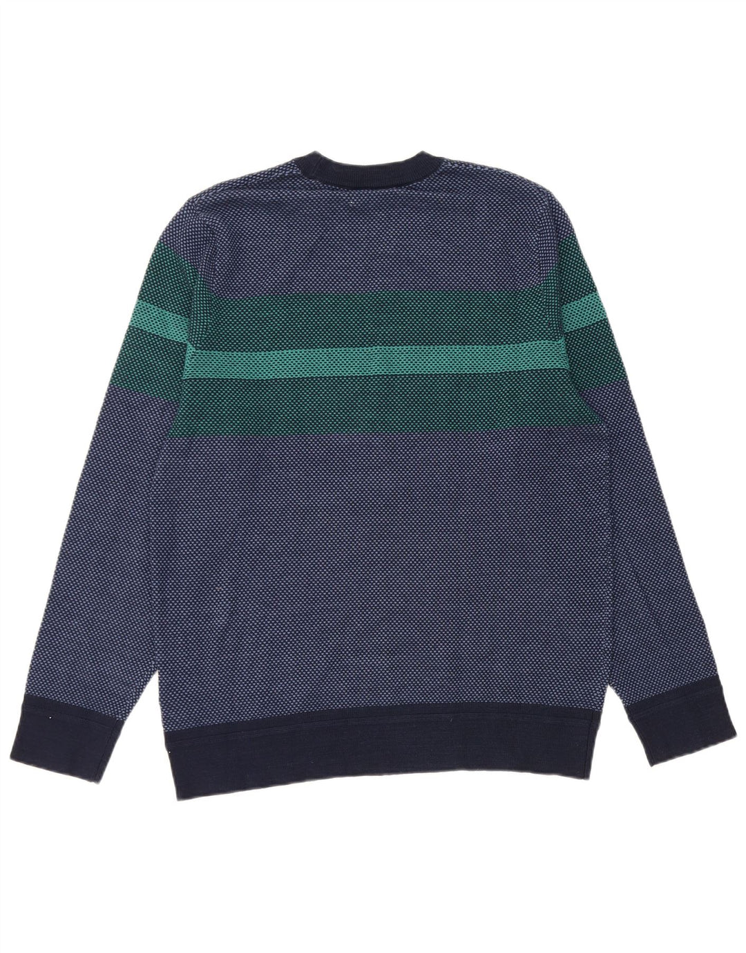 Maglione maglione girocollo da uomo Marks & Spencer color block medio blu navy