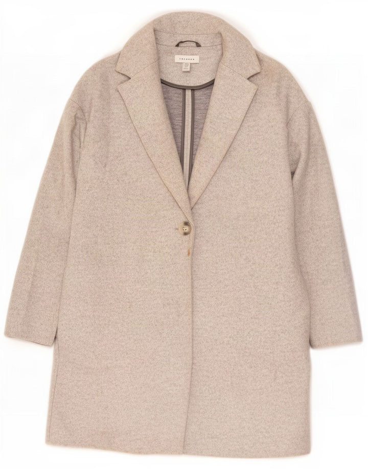 Soprabito oversize da donna Topshop UK 8 piccolo poliestere grigio