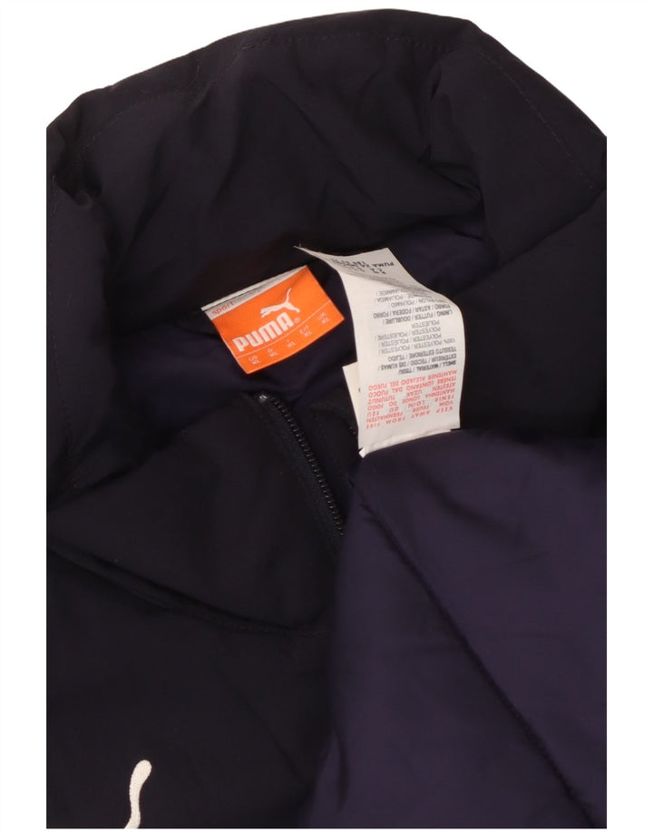 Giacca a vento grafica da uomo Puma UK 42 XL poliestere blu navy