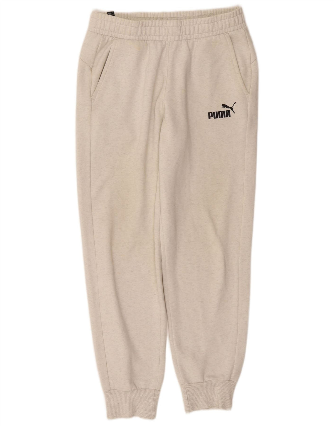 Pantaloni da tuta da uomo Puma Joggers in cotone bianco medio