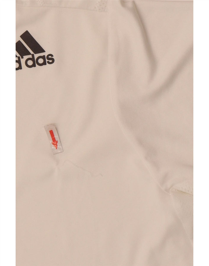 T-shirt da uomo Adidas Top in poliestere bianco medio