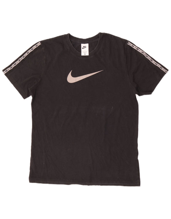 T-shirt grafica da uomo Nike Top in cotone color block medio nero
