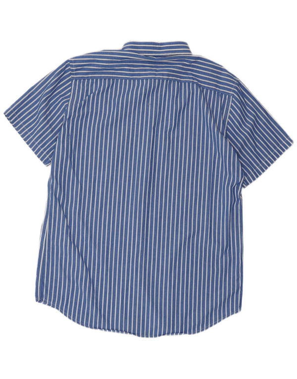 Camicia Carrera da uomo a maniche corte vestibilità regolare grande cotone gessato blu
