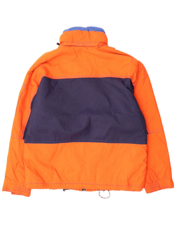 Giacca da sci con cappuccio da uomo Sergio Tacchini UK 40 Large Orange Colourblock