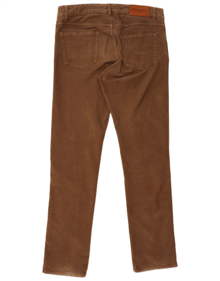 Pantaloni casual slim da uomo HACKETT W34 L34 in cotone marrone