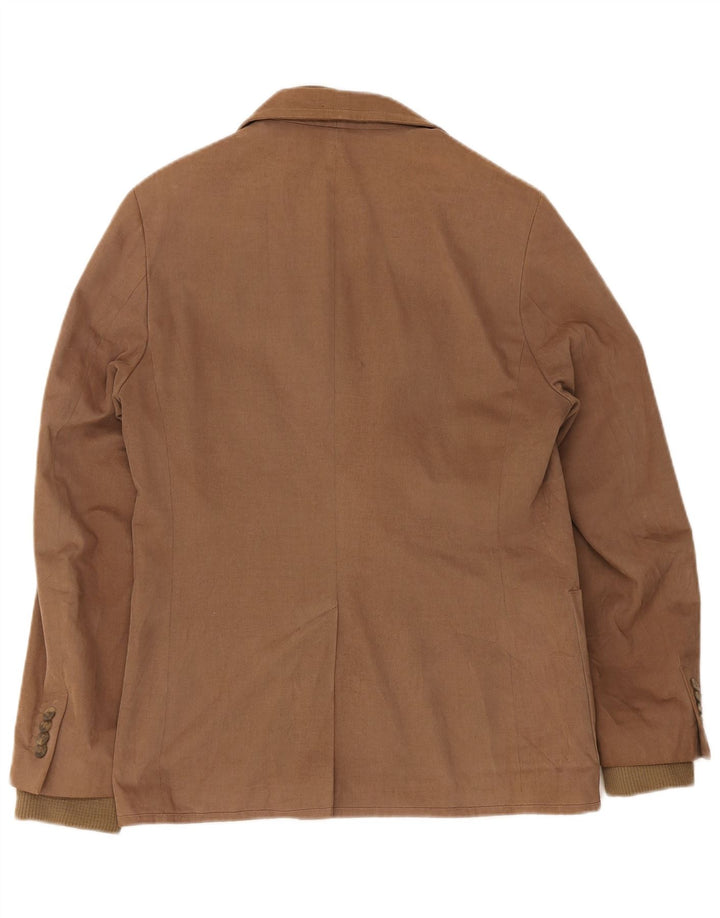 Giacca blazer da uomo a 2 bottoni Zara EU 50 in cotone marrone medio