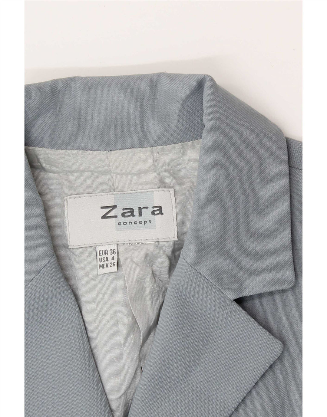 Giacca blazer a 3 bottoni a maniche corte da donna Zara EU 36 XS grigia