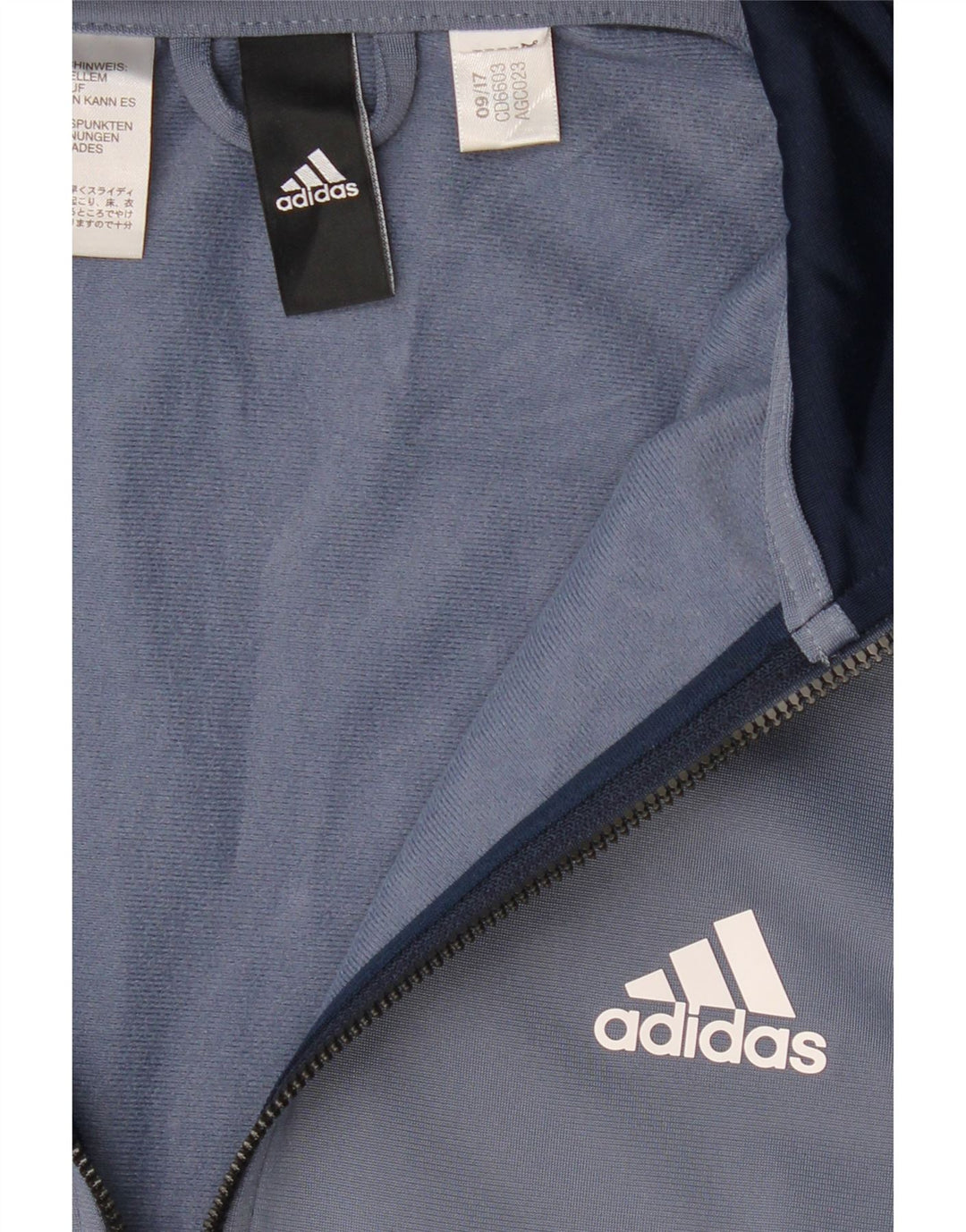 Giacca da tuta da uomo ADIDAS color block medio blu navy