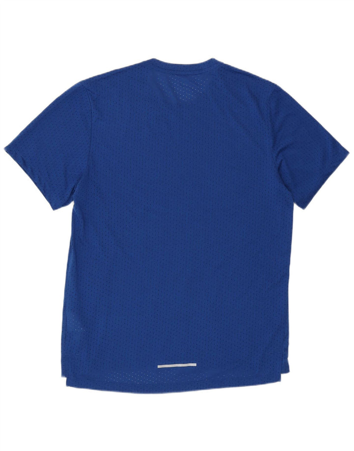 T-shirt Nike Dri Fit da uomo, top in poliestere blu medio