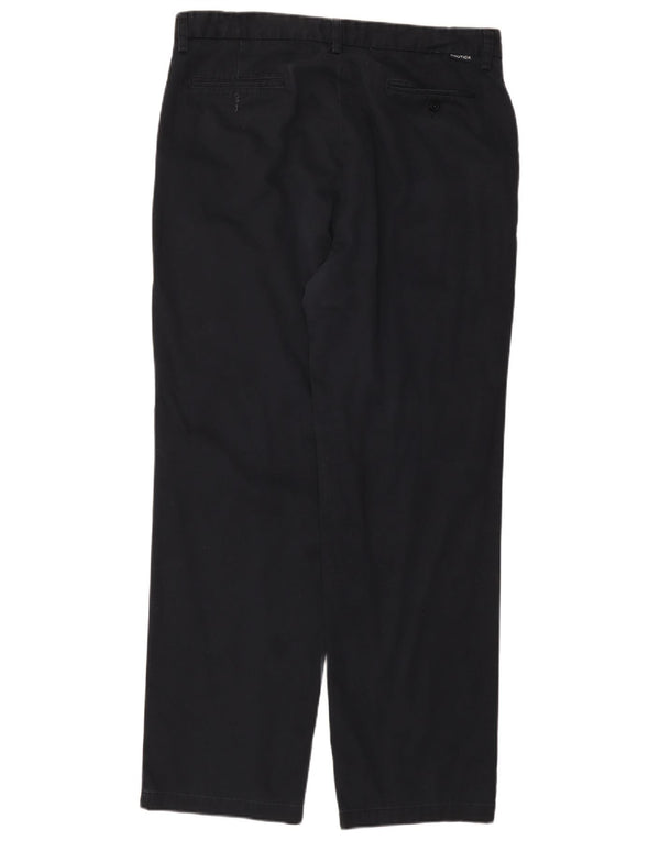 Pantaloni chino regolari Clipper da uomo Nautica W36 L32 cotone blu navy