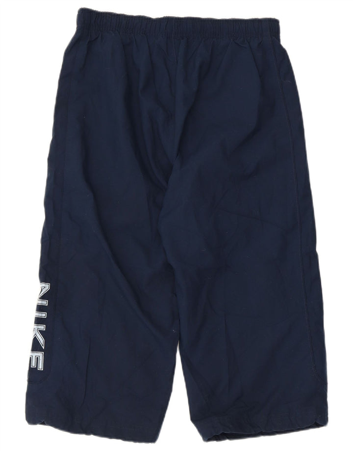 NIKE Pantaloncini sportivi Bermuda grafici da uomo piccoli in poliestere blu navy