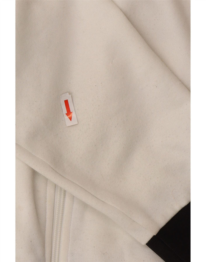 Giacca superiore della tuta da uomo Nike, poliestere color block bianco medio