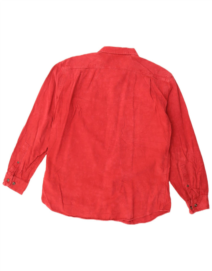 Camicia da uomo in flanella di Eddie Bauer, cotone rosso medio