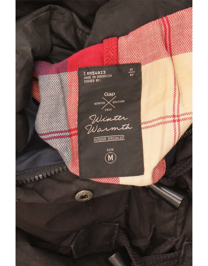 Giacca imbottita con cappuccio da donna Gap UK 14 Medium Nero Poliestere