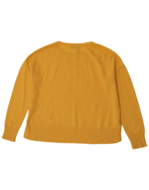 Maglione da donna oversize con scollo a barca Hobbs UK 10 piccolo cashmere giallo
