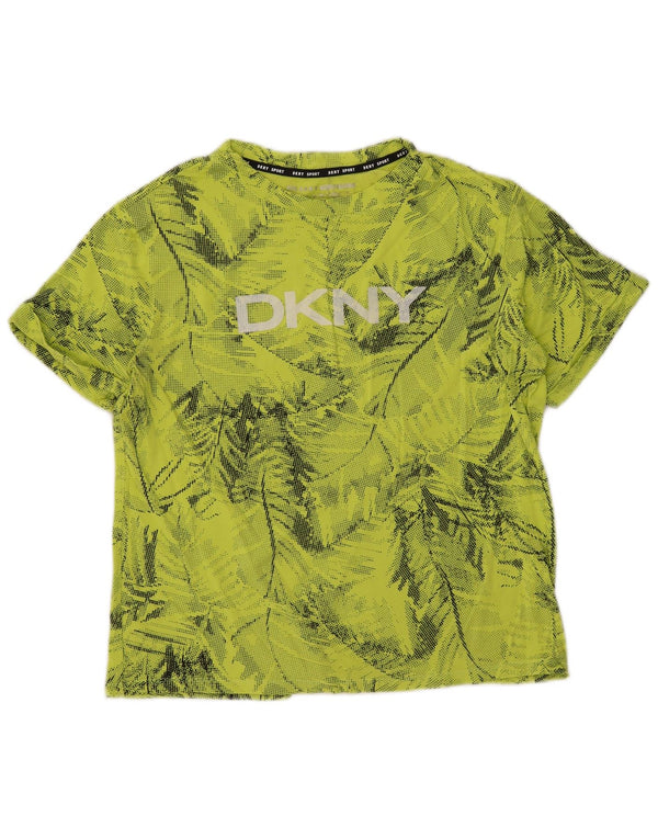 T-shirt grafica da uomo Dkny Top verde medio floreale