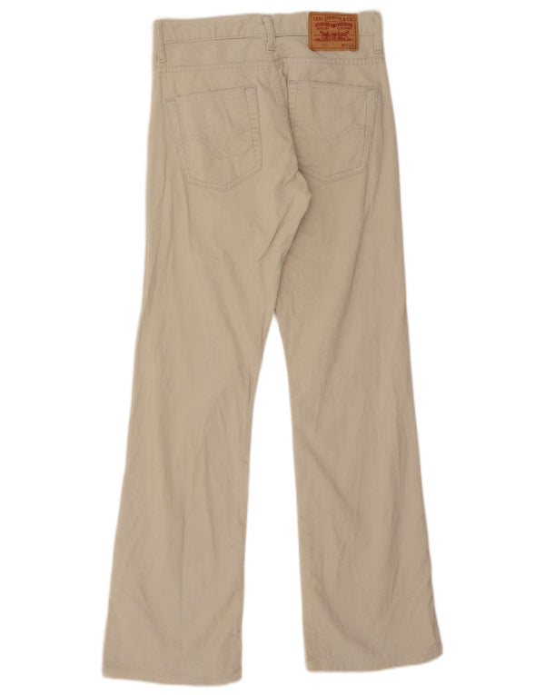 Pantaloni Levi's Uomo 507 Bootcut in velluto a coste W28 L34 Cotone Beige
